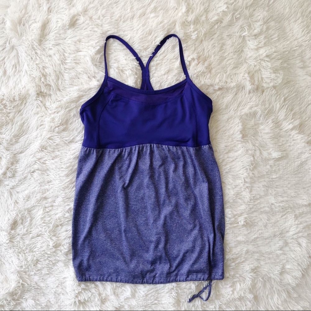 Champion purple activewear tank top  space dye racerback drawstring bott…